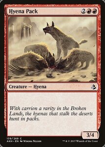 MTG ■赤/英語版■ 《ハイエナの群れ/Hyena Pack》アモンケット AKH