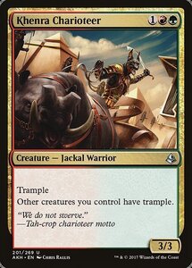 MTG ■金/英語版■ 《ケンラの戦車乗り/Khenra Charioteer》★FOIL★ アモンケット AKH