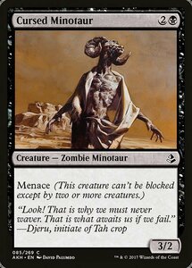 MTG ■黒/英語版■ 《呪われたミノタウルス/Cursed Minotaur》アモンケット AKH