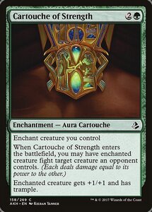 MTG ■緑/英語版■ 《活力のカルトーシュ/Cartouche of Strength》★FOIL★ アモンケット AKH