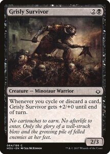 MTG ■黒/英語版■ 《忌まわしい生き残り/Grisly Survivor》破滅の刻 HOU