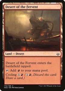 MTG ■土地/英語版■ 《熱烈の砂漠/Desert of the Fervent》★FOIL★ 破滅の刻 HOU