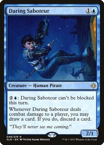 MTG ■青/英語版■ 《勇敢な妨害工作員/Daring Saboteur》イクサラン XLN