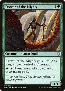 MTG ■緑/英語版■ 《大物群れの操り手/Drover of the Mighty》★FOIL★ イクサラン XLN