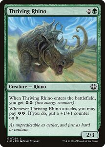 MTG ■緑/英語版■ 《亢進するサイ/Thriving Rhino》カラデシュ KLD