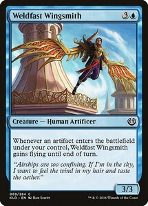 MTG ■青/英語版■ 《速接会の翼鍛冶/Weldfast Wingsmith》カラデシュ KLD