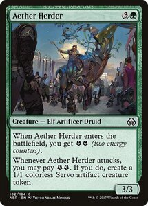 MTG ■緑/英語版■ 《霊気運用者/Aether Herder》霊気紛争 AER