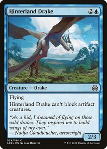 MTG ■青/英語版■ 《内陸のドレイク/Hinterland Drake》★FOIL★ 霊気紛争 AER