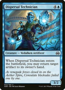 MTG ■青/英語版■ 《分散の技師/Dispersal Technician》★FOIL★ 霊気紛争 AER