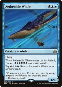 MTG ■青/英語版■ 《霊気海嘯の鯨/Aethertide Whale》霊気紛争 AER