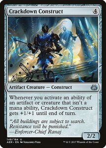 MTG ■無/英語版■ 《弾圧する構築物/Crackdown Construct》★FOIL★ 霊気紛争 AER