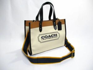 COACH 鞄 新品 同様 未使用 正規品 [a22] キャンバス トート バッグ メンズ レディース 89488 ショルダー ベルト付き ベージュ