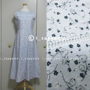 TOCCA(サイズ6【TOCCA LAVENDER】Printed Embroidery Long Dress ロングドレス 青系(トッカ)ワンピース(XLサイズ)新品未使用