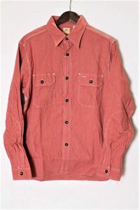 新品　送料無料　タグ付き　SUGAR CANE シュガーケーン　JEANCORD L/S ワークシャツ　長袖　Red　サイズM　メンズ