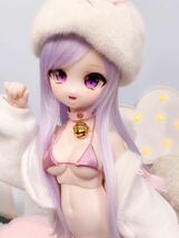 【ぽこあどおる】ddh-27 セミホワイト肌 カスタムヘッド　ＭＤＤ　ドルフィードリーム　BJD ドール　開口　球体関節 アイ付き_画像3