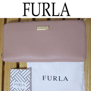  purse long wallet * time sale including carriage *[ new goods ] Furla Furla fastener Zip around ZipAround pink * unused 