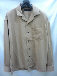 RAGEBLUE Rageblue men's long sleeve shirt M cut and sewn Brown light brown group polyester (66) A