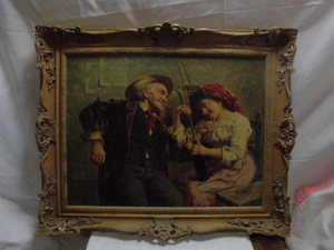 1890 Сделано в Италии Название картины маслом Гибкий с зарубежным сертификатом подлинности Бесплатная доставка