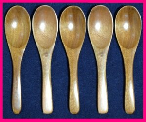 [ free shipping : curry spoon : wooden :5ps.@]*16cm: spoon * china spoon * Chinese milk vetch *5 piece : wood : cutlery s natural No4