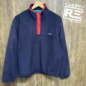 patagonia パタゴニア スナップT フリースジャケット プルオーバー ネイビー L ワンポイント