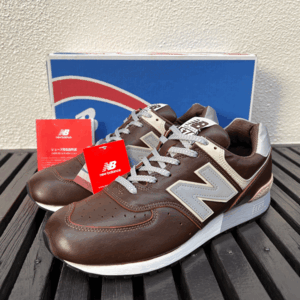 デッドストック 廃番 USA製 NEW BALANCE M576CH CHOCOLATE BROWN US8D 26cm オールレザー 新品 ブラウン×グレー 限定 アメリカ米国製 茶