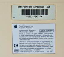 Apple アップル デスクトップ パソコン Power PC Power Macintosh Model Number M3046 1995年製_画像6