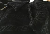 即発Supreme /Debossed Logo Corduroy Jacket 軽量コーディロイロゴ入りジャケット黒M_画像4