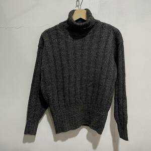 ☆送料無料☆Paul smith☆タートルネックセーター☆ミックスニット☆L☆チャコール系☆A22