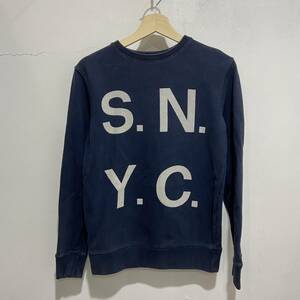 ☆送料無料☆SATURDAYS SURF NYC☆サタデーズサーフ☆ネイビー☆スウェット☆XS☆A22☆