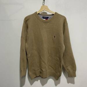 ☆送料無料☆TOMMY HILFIGER☆トミーヒルフィガー☆ワンポイントコットンニットセーター☆メンズM☆A22