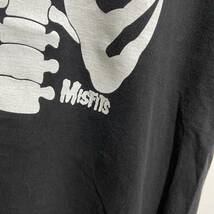 ☆送料無料☆ミスフィッツ☆Misfits☆スカル柄両面Tシャツ☆半袖☆骨☆黒☆SM相当☆バンドTシャツ☆a21☆c_画像3