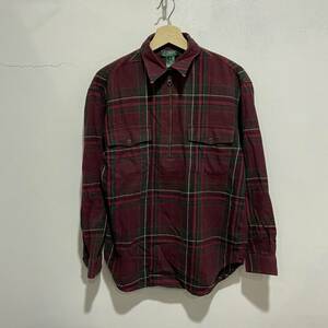 ☆送料無料☆RalphLauren☆ハーフZIPチェックシャツ☆S相当☆z20ｃ