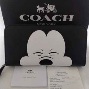 新品未使用 COACH コーチ ディズニー ミッキー 長財布