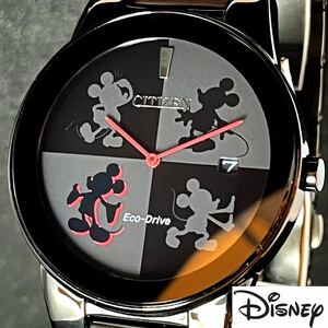 【Disney】展示品特価/CITIZEN/シチズン/メンズ腕時計/激レア/ミッキーマウス/ディズニーランドに！/プレゼントに/限定品/AU1069-57W/黒色