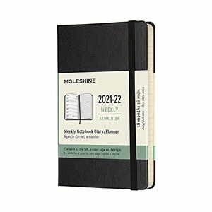 大人気 モレスキン 手帳 2021年7月始まり 18カ月 ウィークリーダイアリー ハードカバー ポケットサイズ ブラック