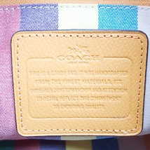 【 未使用 】 コーチ ミニボストン F38119 2WAY ハンドバック ショルダーバッグ マルチカラー キャンバス COACH_画像10