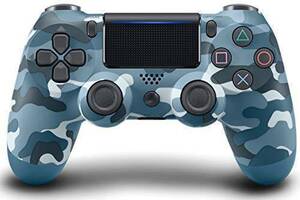 最新版 PS4 ワイヤレスコントローラー ブルー迷彩 Playstation4 プレステ4 互換品 多機能 DOUBLESHOCK4 新品未使用