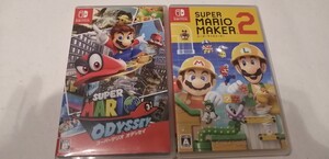スーパーマリオオデッセイ、スーパーマリオメーカー2 ニンテンドースイッチソフト Switchソフトセット 中古