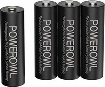 単3形4個パック 単3形充電池2800mAh Powerowl単3形充電式ニッケル水素電池4個パック 超大容量 PSE安全認証_画像1