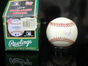 MLB car jinarus Roo * block autograph autograph ball case attaching 