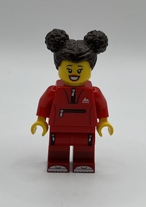 即決 新品 未使用　レゴ LEGO ミニフィグ 　ミニフィギュア 　シティ　ツインテール　お団子ヘアの女の子　女性　スポーツウェア