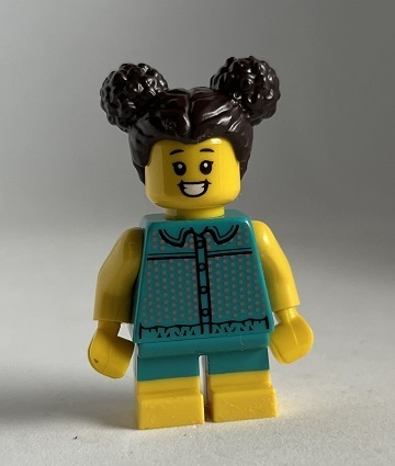 即決 新品 未使用 レゴ LEGO ミニフィグ ミニフィギュア シティ ツインテールの女の子 ブラウス 子供 お団子 ブラウス