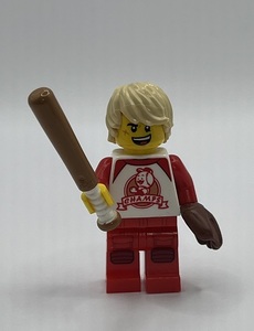 即決 新品　未使用 レゴ LEGO ミニフィグ シティ ミニフィギュア　野球少年　二刀流　バット　グローブ　男の子男性