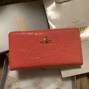 Vivienne Westwood ヴィヴィアンウエストウッド 長財布 ピンク エナメル