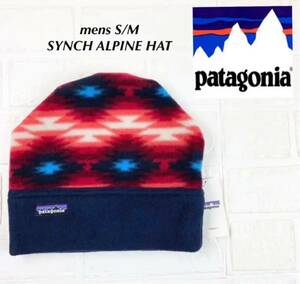 パタゴニア Patagonia 帽子 冬 メンズ フリース 新品 SYNCH ALPINE HAT シンチラアルパインハットフリース帽 保温 防寒 柄あり 赤 紺