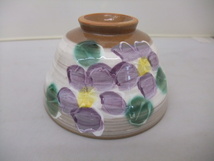 日本製　美濃焼　　土物　　粉引さくら　　紫　　飯碗　　　茶碗　　きれいな色合いです。　①_画像7