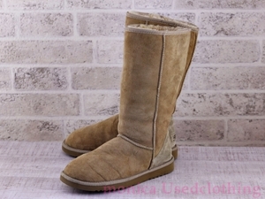 MH858◆レディース【UGG オーストラリア】ムートンブーツ 生成り W8 25cm　