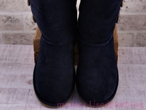 MH849◆レディース【UGG オーストラリア】ムートンブーツ 紺 ネイビー 23cm_画像5