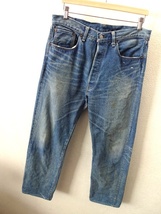 初期 日本製/LEVI’S VINTAGE CLOTHING/ヴィンテージ加工/LVC55501/1955年復刻 501XX BIG E セルビッチ デニム/W36/リーバイス 赤耳_画像4