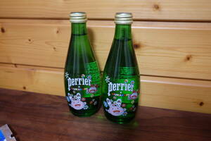2本セット　perrier ペリエ　瓶　MURAKAMI 　カイカイキキ　330ml　小　村上隆　デザインボトル　 瓶 